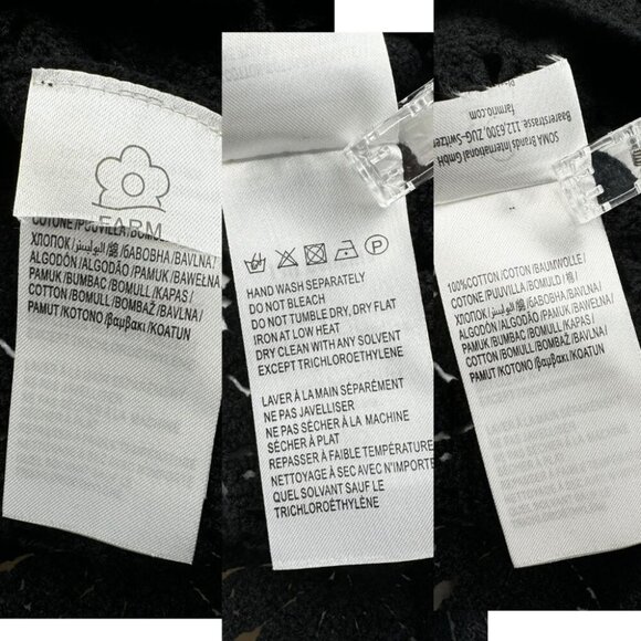 🆕 FARM Rio 🧿 NWOT Black Semisheer Floral Button-Up Crochet Cover-Up Dress, S - Picture 16 of 16